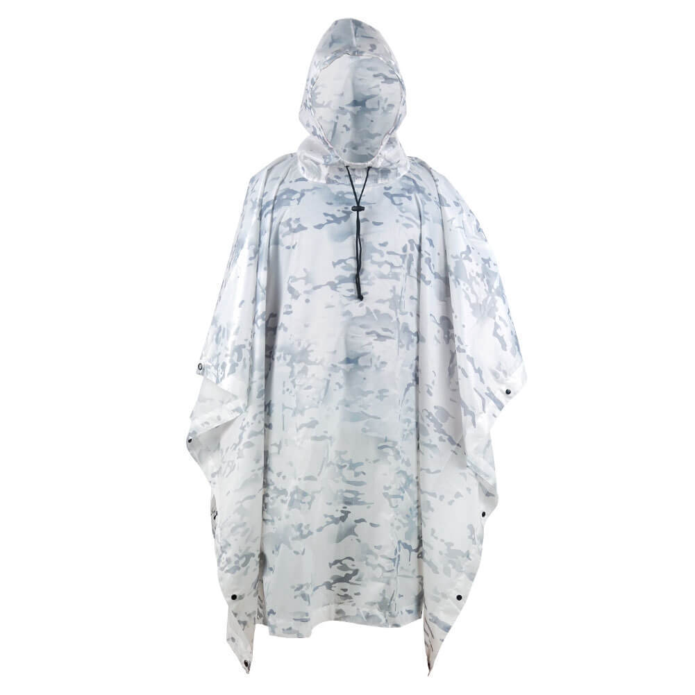 Factory Raincoat Wholesale Thin Camouflage Raincoat Poncho Mountaineering Supplies Three-in-One Cloak Robe Canopy Mat