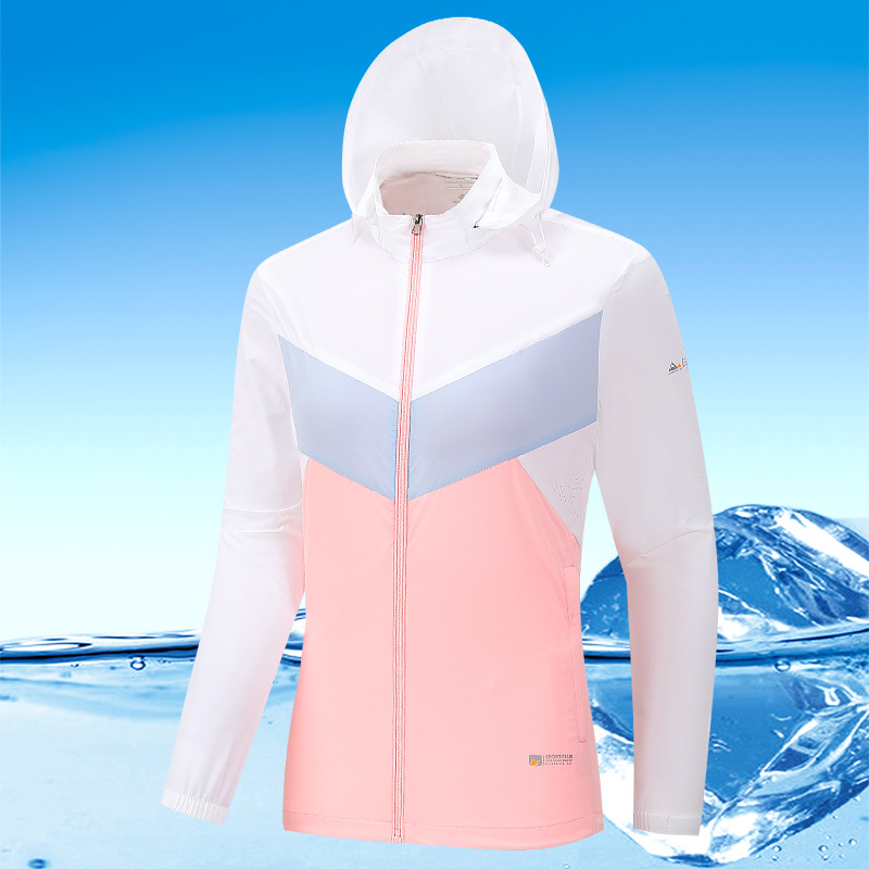 Manufacturer Customized Ice Silk Sun Protection Clothing Female Thin Jacket for Summer Breathable Cool Feeling Sports Sun-Protective Clothing Male Logo Sticker