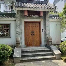 乡村祠堂寺庙平开门实木平板大门进户门别墅庭院中式仿古大宅门