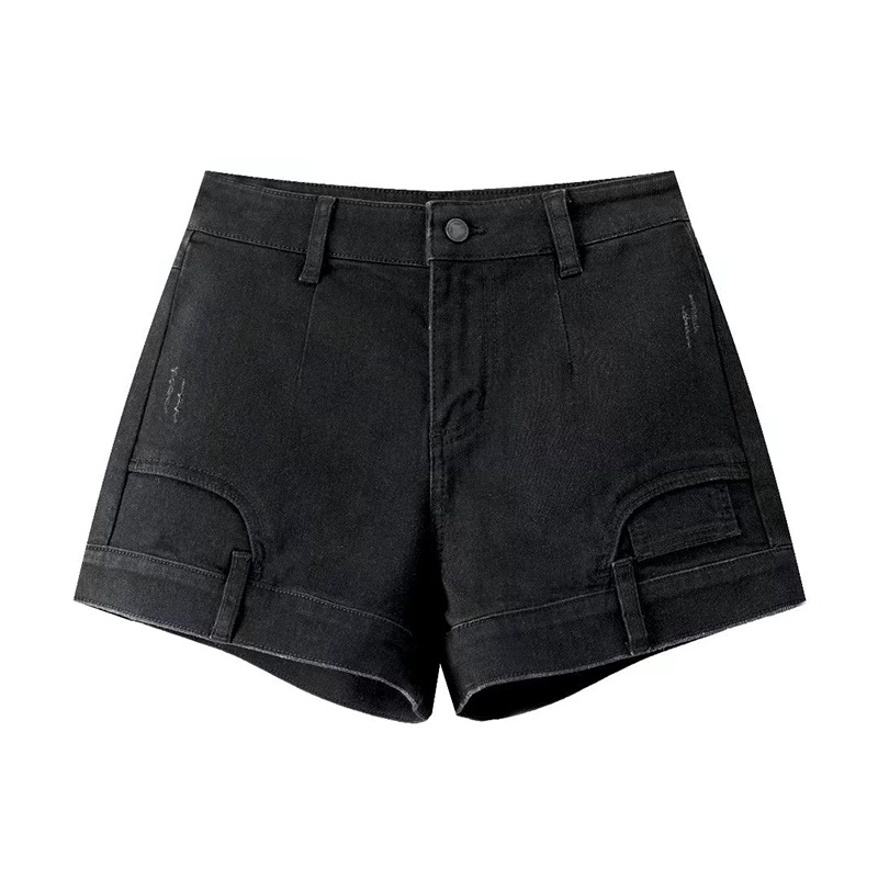 皓鑫地素女装2022春新款高腰显瘦设计感a字直筒休闲牛仔裤2e1r108