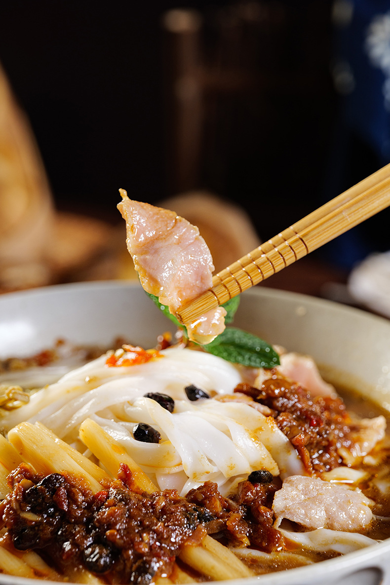 广西扁粉 复记老友粉200g 南宁老友粉干切宽扁米粉麻辣粉速食粉