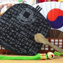 朝鲜餐厅韩式料理店酒吧家居客厅装饰品挂件韩字扇子鼓流苏工艺品