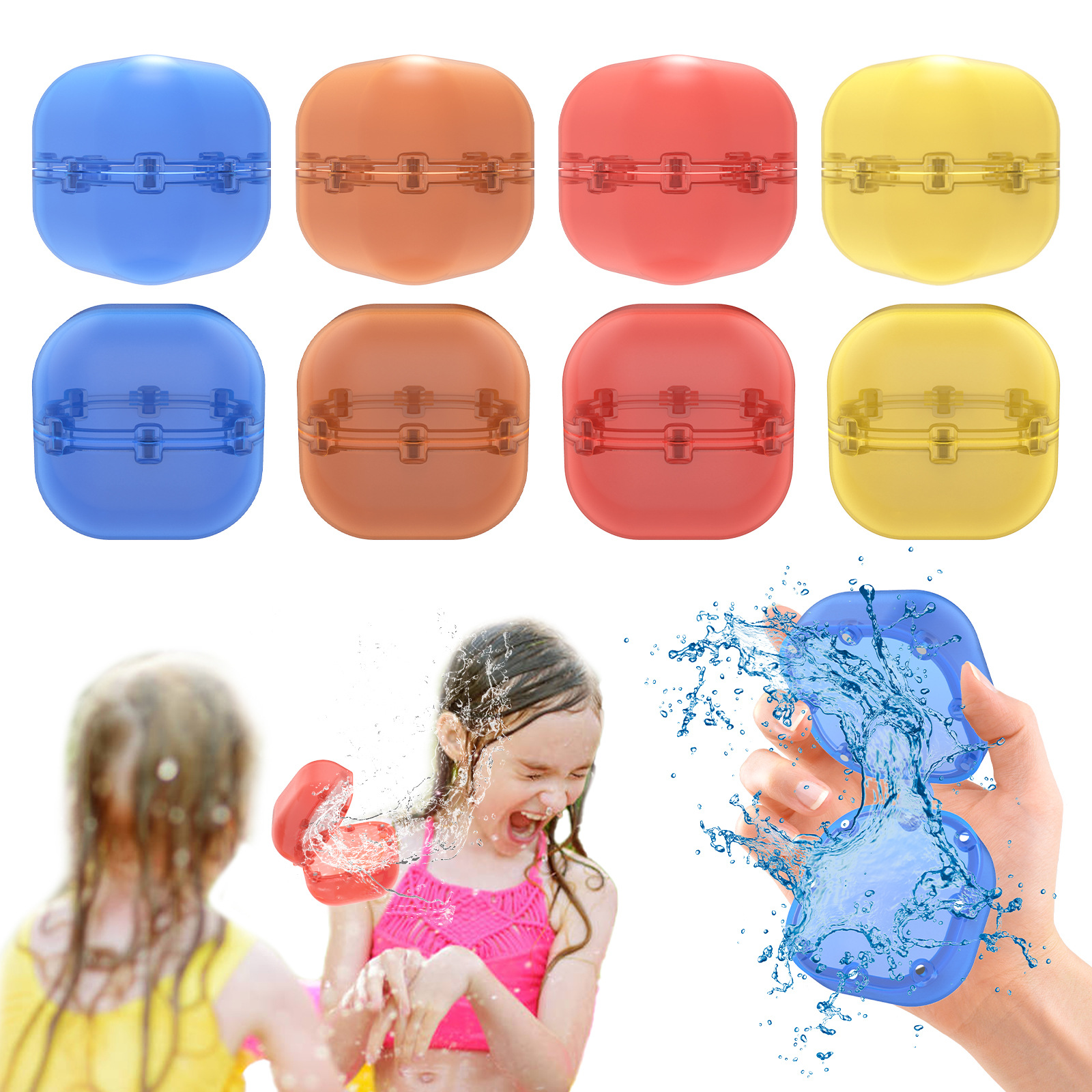 Silicone Water Fight Water Ball Toy Children's Swimming Bath Water Balloon Magnetic Absorbent Waterfall Ball Toy Quick Water Injection