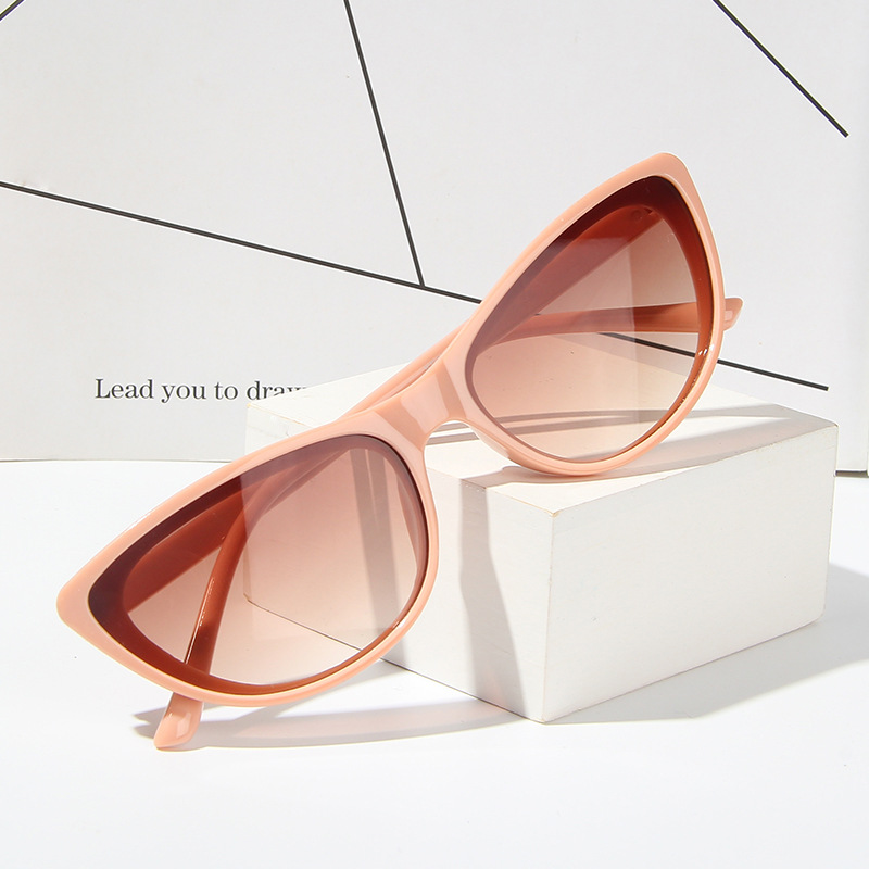 Cat Eye Small Frame Sunglasses Female 2023 New European and American Ins Sun Glasses Hip Hop Funny Simple Photography Sunglasses