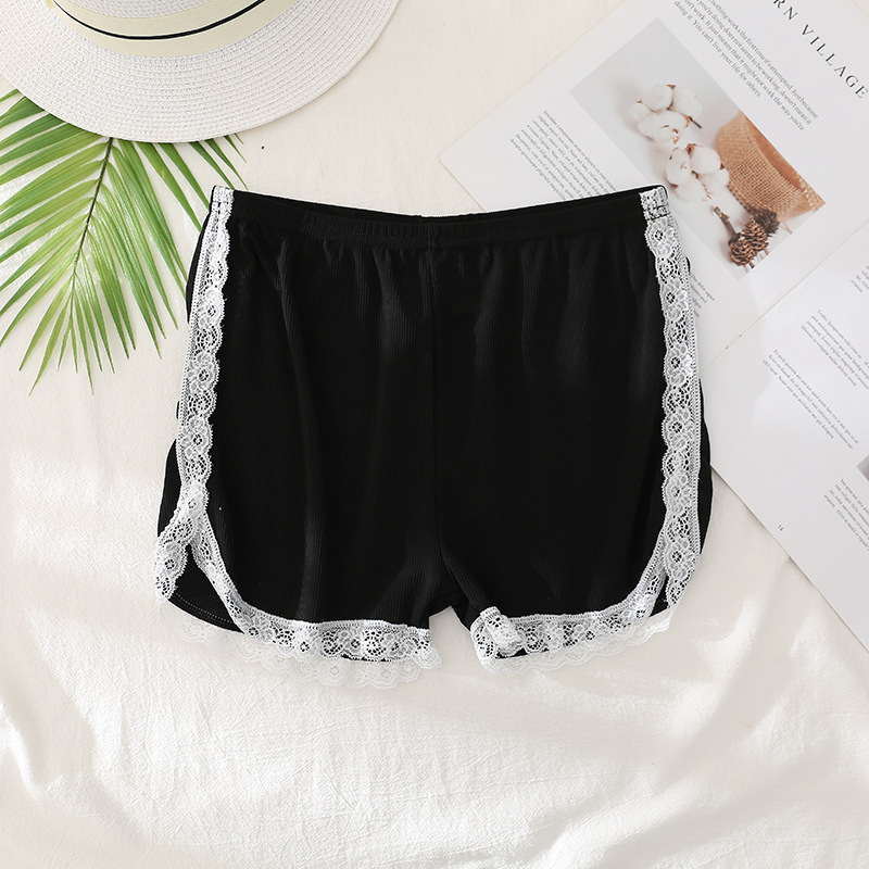 Lace Flower Border Protection Safety Pants Summer Panties Women's Korean-Style Seamless Ice Silk Flab Hiding Thin Safety Leggings