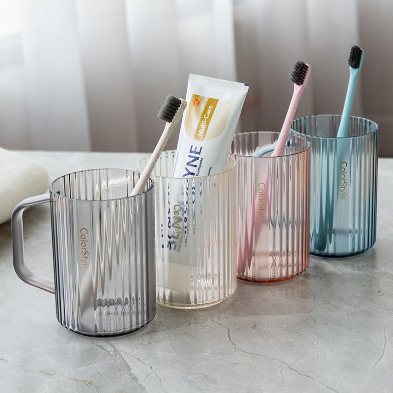 Creative Couple Brushing Cups Toilet Cup Washing Cup Plastic Transparent Cup Toothbrush Holder Tooth Set Box