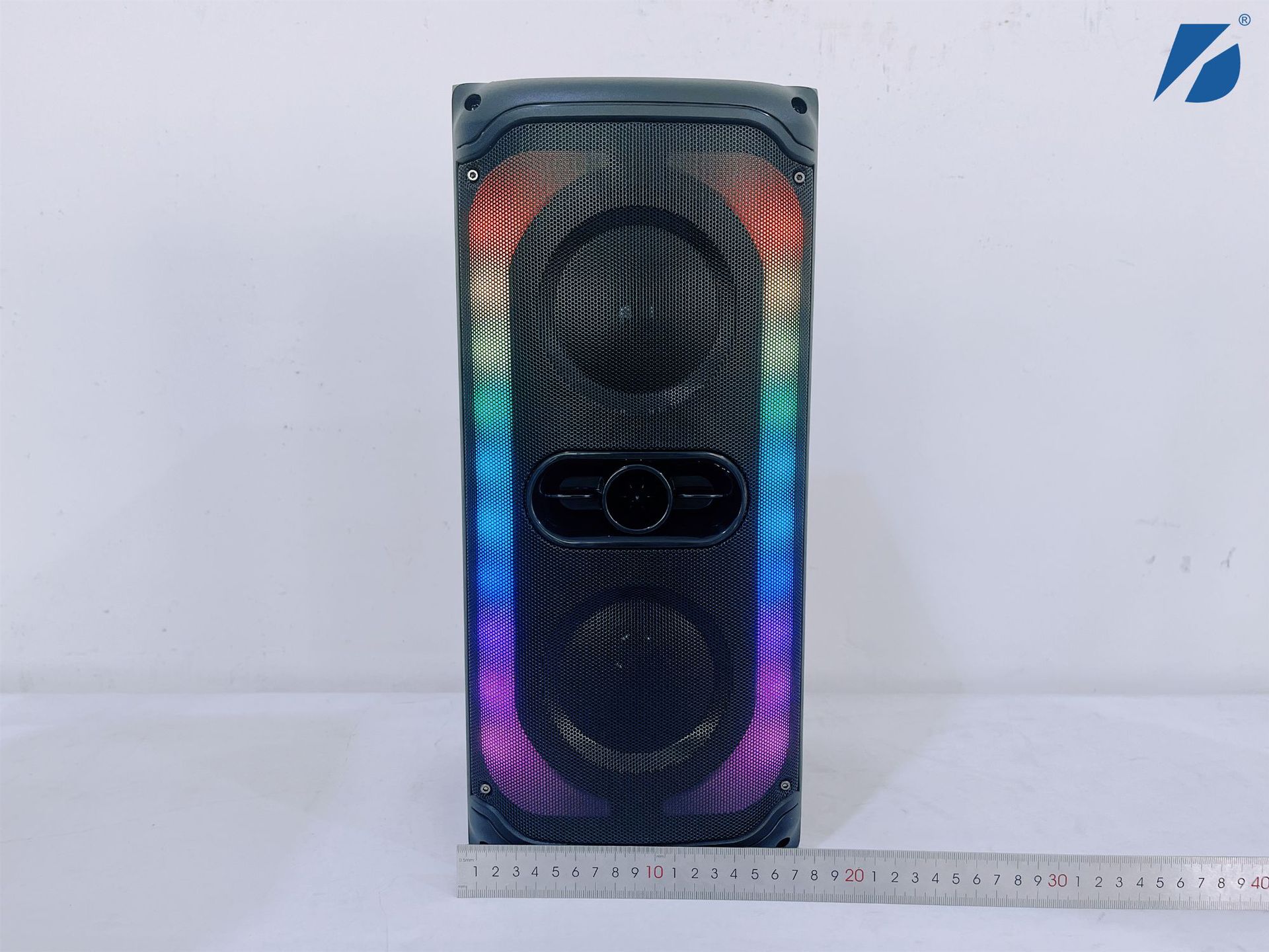 KTS-1812 Double 4-Inch Wooden Box Outdoor Portable Rgb Light Bluetooth Speaker