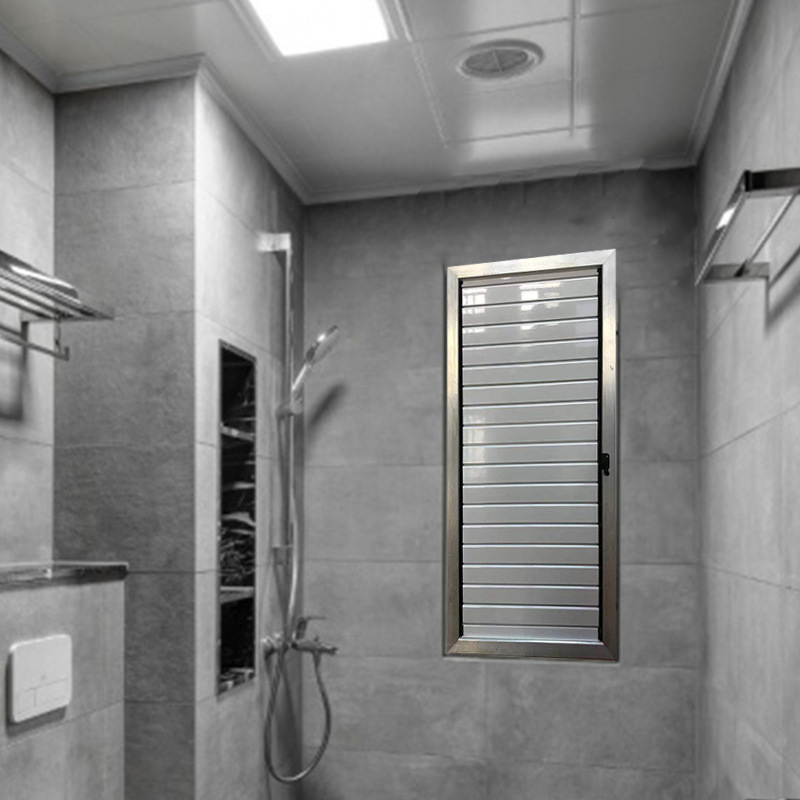 上海门窗厂家铝合金手摇百叶窗 卫生间通风采光铝合金百叶窗