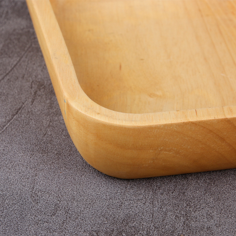 创意榉木干果盘子日式五格零食分格糖果盘客厅瓜果盒可加印logo