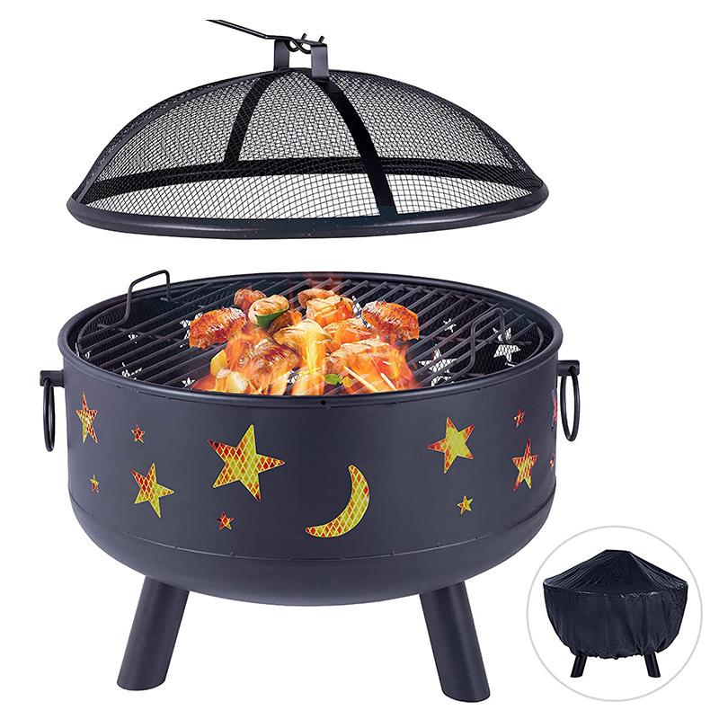 Foreign Trade E-Commerce Iron Household Multi-Functional Outdoor Decorative Barbecue Stove Brazier Courtyard Heating Stove Amazon Stove