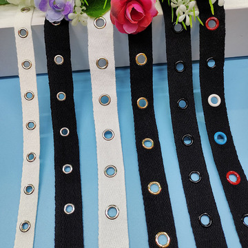 diy气眼纯棉织带鸡眼带肩带服装辅料配件箱包鞋帽装饰带厂家批发
