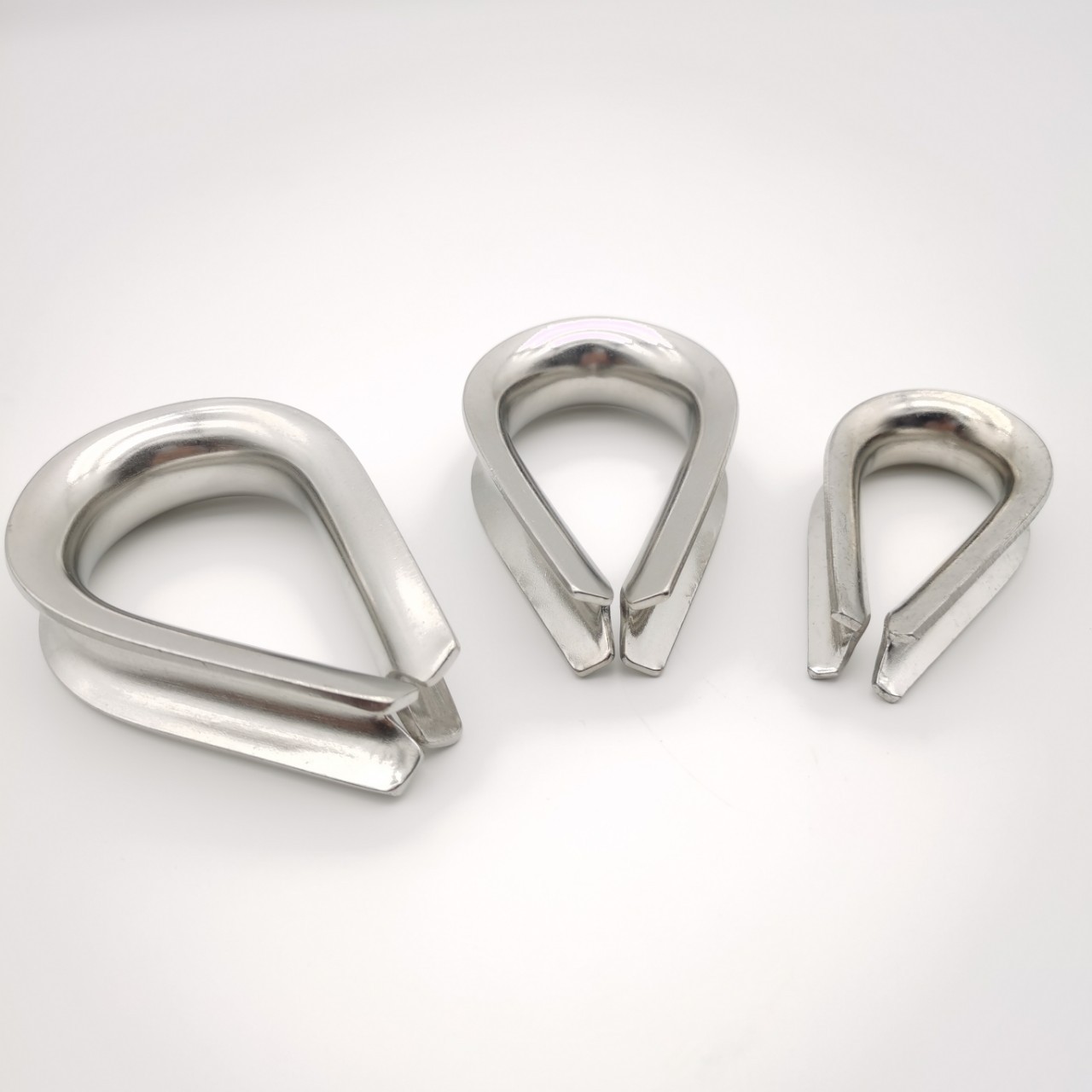304不锈钢鸡心环三角环套环猫眼扣保护环钢丝绳保护环圆环三角环