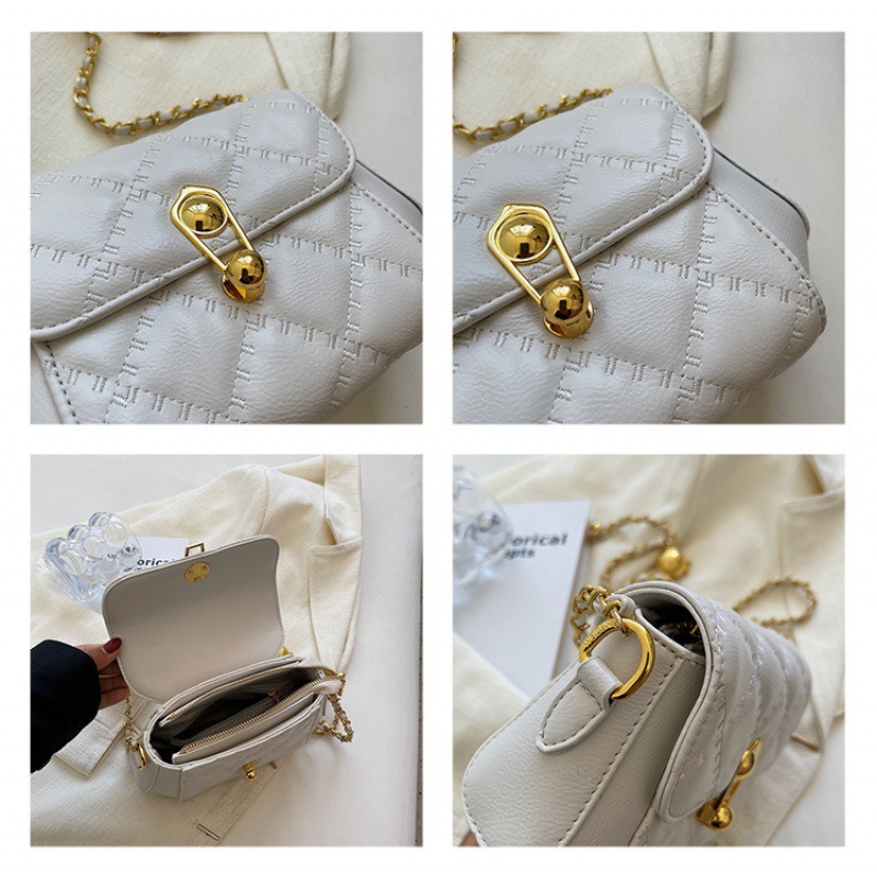 Foreign Trade Bag Women's Bag 2022 New Simple Chanel Style Versatile Women's Small Golden Balls Messenger Bag Niche Chain Bag