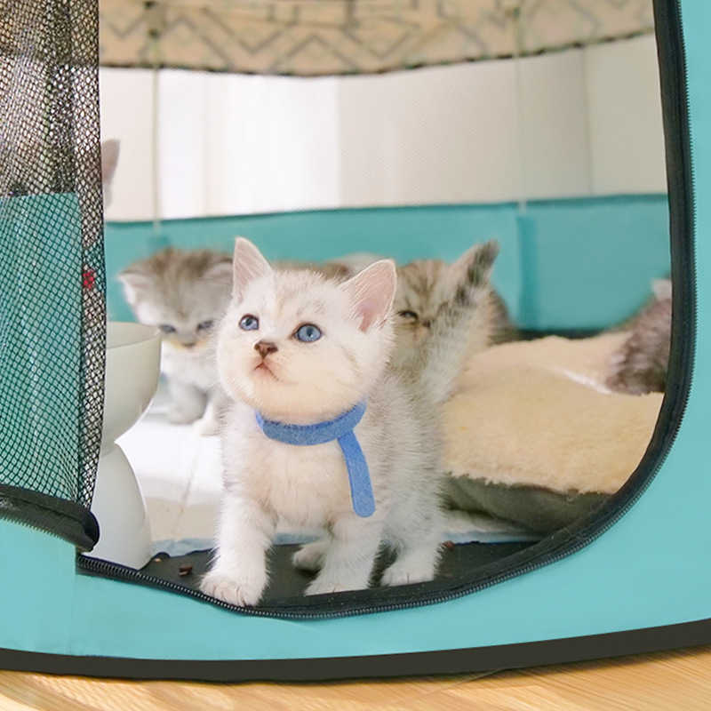 Cat Delivery Room Foldable Portable Birth Box Closed Pet Tent Fence Breeding Kittens Delivery Room Cat Nest