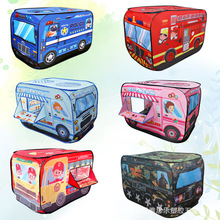 儿童户外玩具互动游戏屋卡通汽车巴士室内帐篷自动弹开游戏帐篷