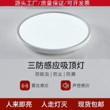 厂家批发三防雷达感应吸顶灯楼道阳台声控感应led吸顶灯防水超薄