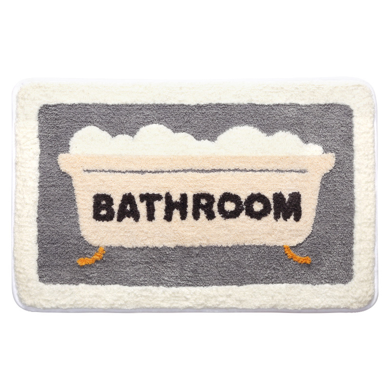 Nordic Simple Strong Hydrophilic Pad Bathroom Carpet Fresh Ins Toilet Floor Mat Doorway Toilet Entry Door Mat