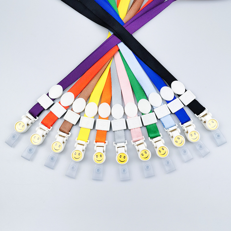 笑脸夹双用工牌挂绳展会胸卡胸牌学生证件单位员工工作证卡套挂绳