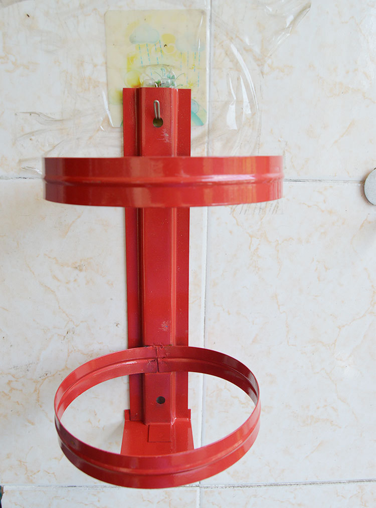 消干粉灭火器挂架 4公斤家用墙上固定架支架连体灭火器架子固定