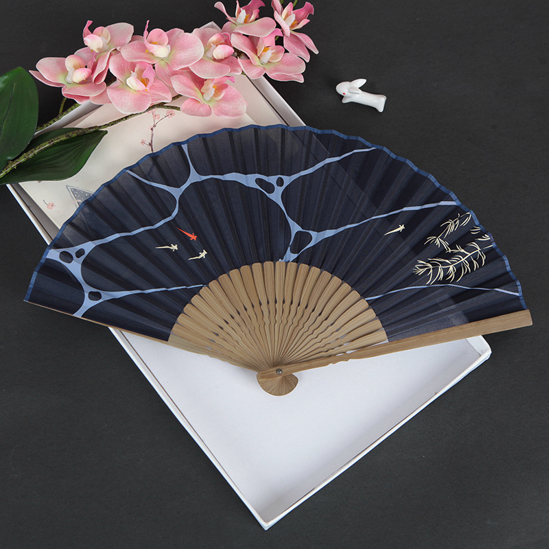丝艺堂风日式仙鹤德云社折扇汉服古典古风随身儿童扇子舞蹈扇