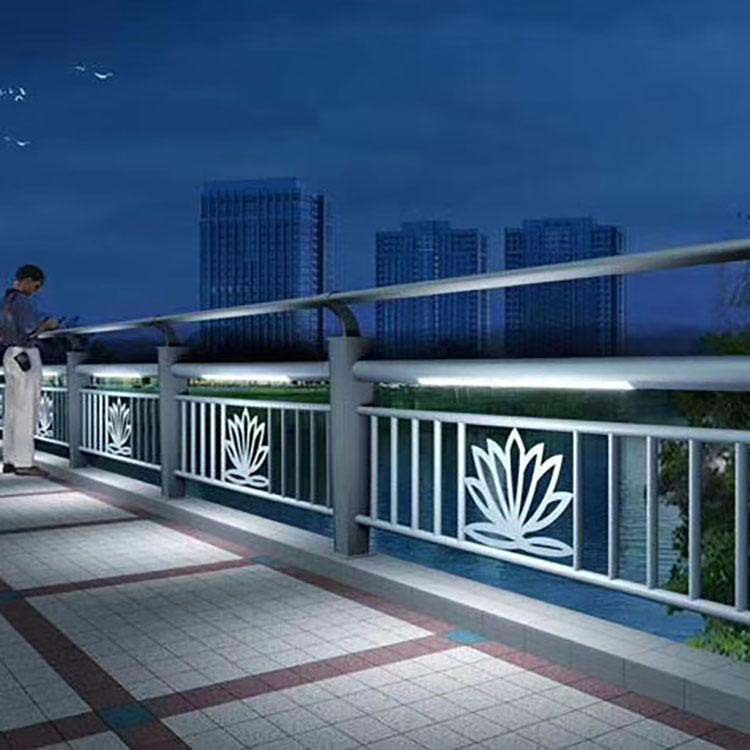 桥梁河道景区led灯光护栏 公园社区景观护栏 创辉 图纸定制