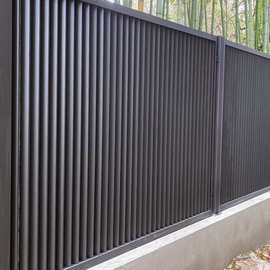 铝艺护栏别墅木纹围栏铝合金户外庭院铝围墙家用欧式栏杆