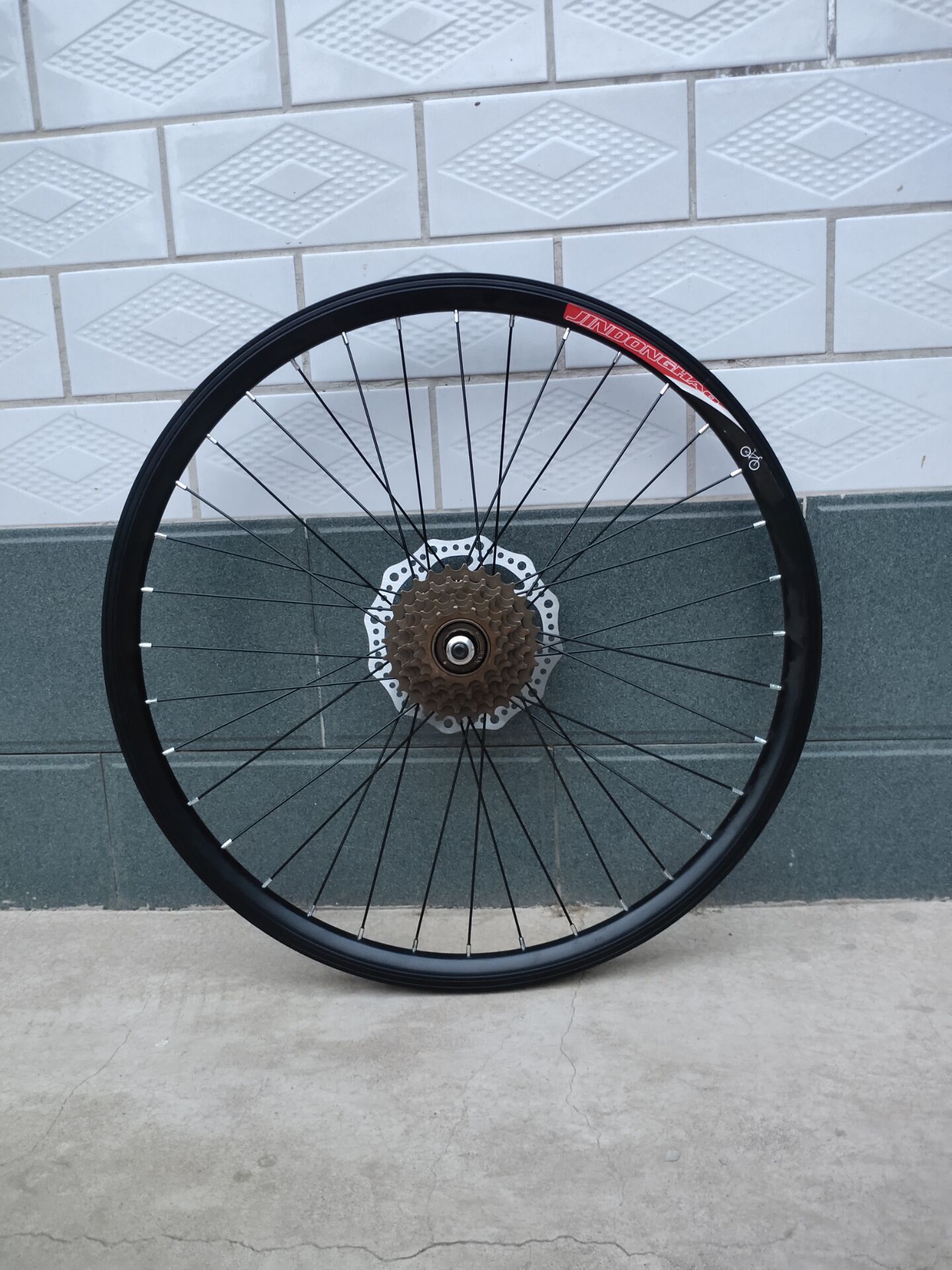 自行车加厚轮毂22寸24寸26寸铝合金刀圈单变速车圈山地车轮组通用