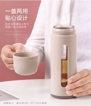 大容量双层玻璃杯男女耐热防烫随手泡茶杯耐摔塑玻杯学生水杯