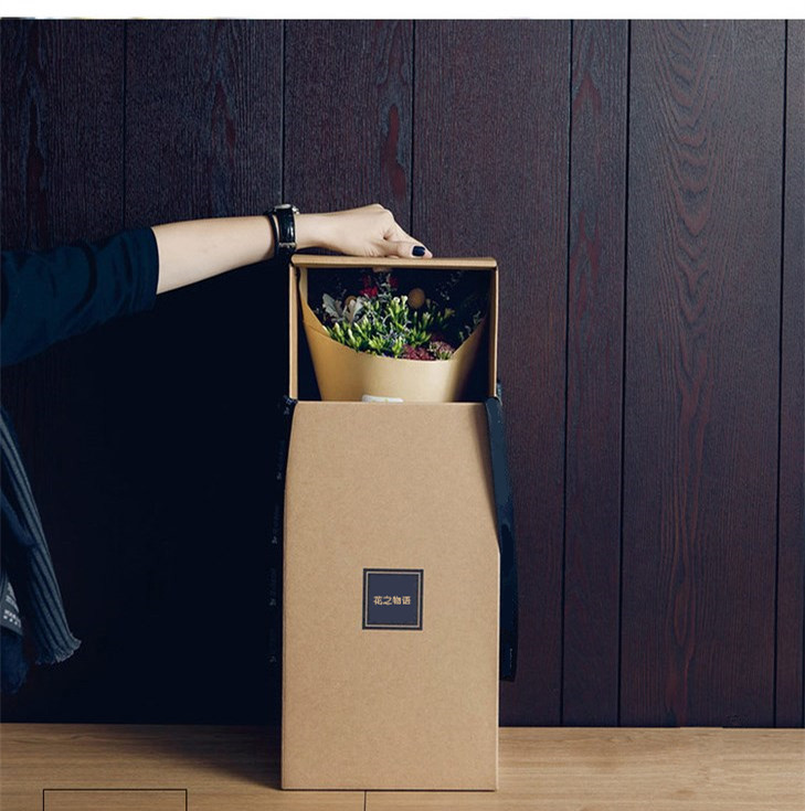 鲜花包装纸箱发货送礼包月纸盒箱兰花快递一周花物流包装箱瓦楞纸