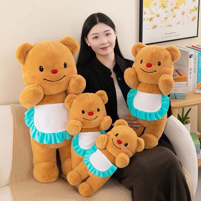 2024网红爆款泰国黄油小熊公仔可爱围巾熊玩偶女礼物毛绒玩具批发