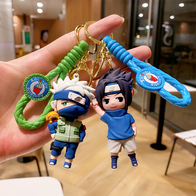 naruto keychain cartoon doll exquisite hand-made doll car backpack pendant key chain accessories