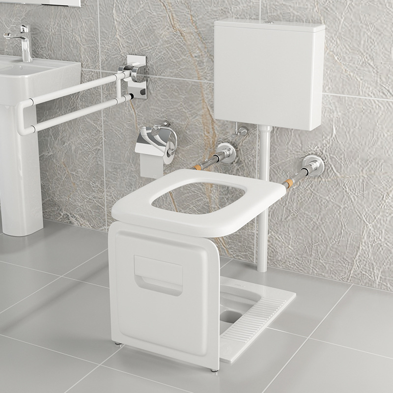 简易孕妇二合一折叠壁挂式蹲坑改马桶坐便器家用卫生间老人坐便椅