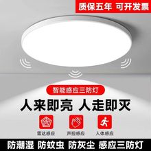 led雷达人体感应三防吸顶灯声光控工程智能过道走廊楼梯灯具