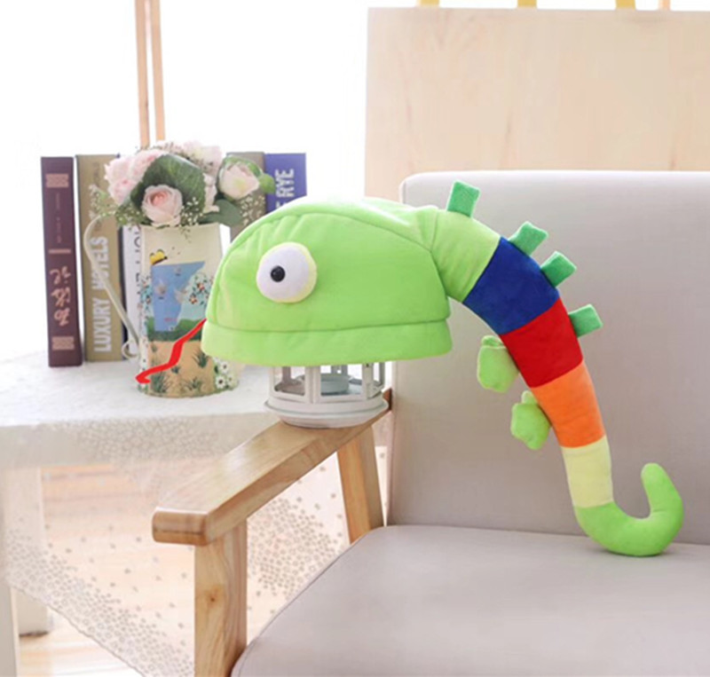 爱情公寓同款卡通头套七彩毛毛虫帽搞怪道具儿童表演头饰生日