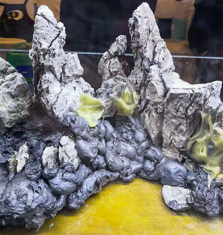 发泡胶造景水族泡沫胶鱼缸水陆缸雨林缸粘青龙石头沉木黑色骨架胶