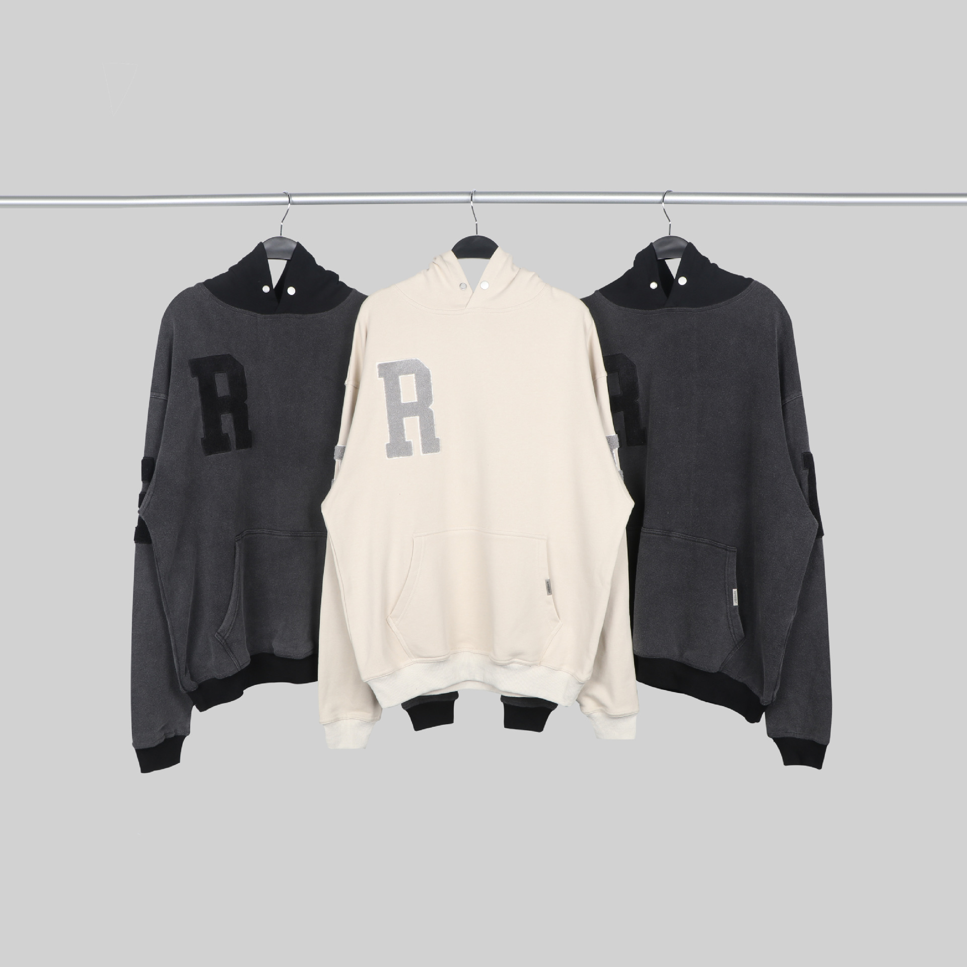 represent 21fw vintage 植绒字母水洗做旧 秋冬连帽衫卫衣男女