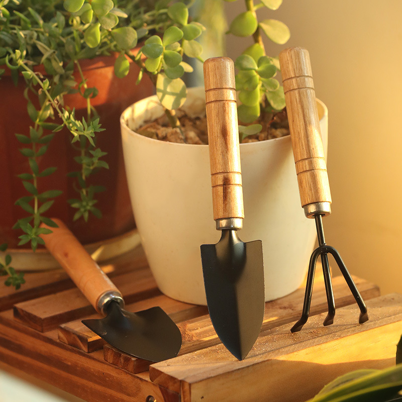 garden tool set rake tip shovel large gardening three-piece mini succulent pine soil flower shovel