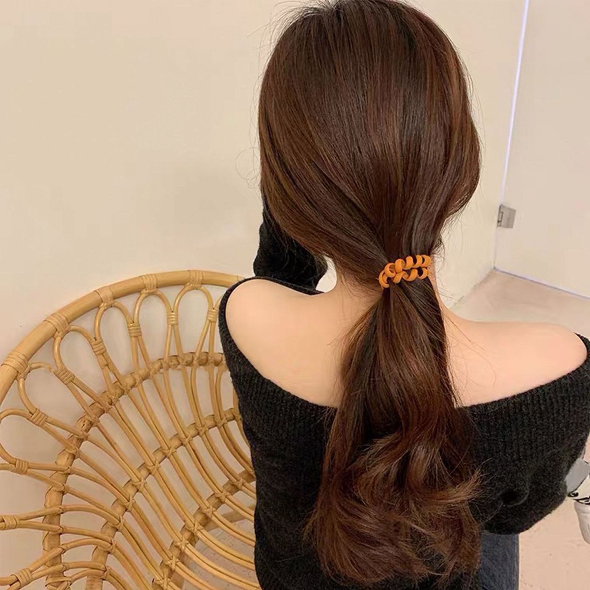 Korean Small Size Phone Line Hair Ring Frosted Female Adult Tie-up Hair Head Rope Wire Rubber Ring Mori Style Rubber Band Hair Rope