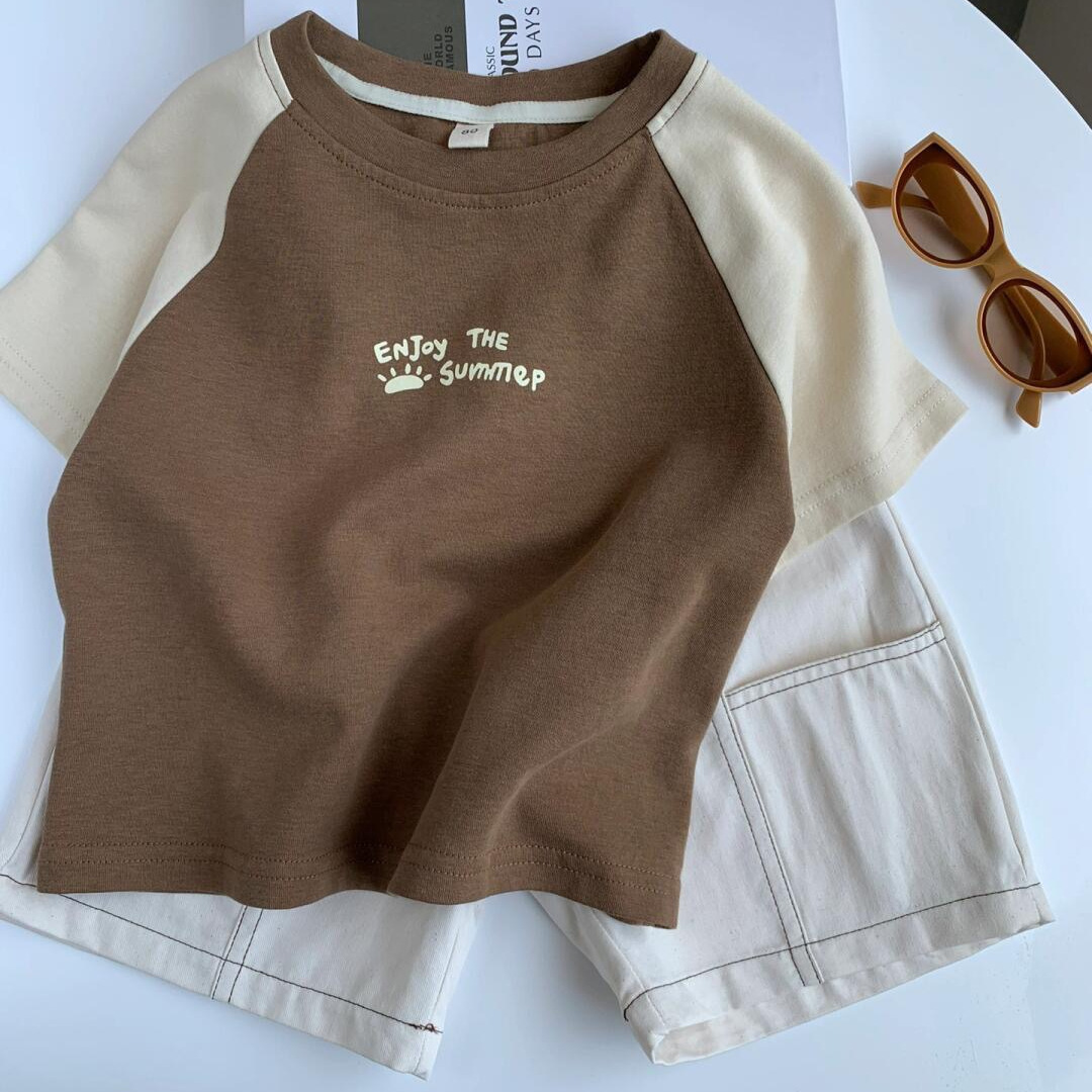 欧恰恰 杰米熊24夏季韩版中小男童套装 童装实体工厂直播货源批发