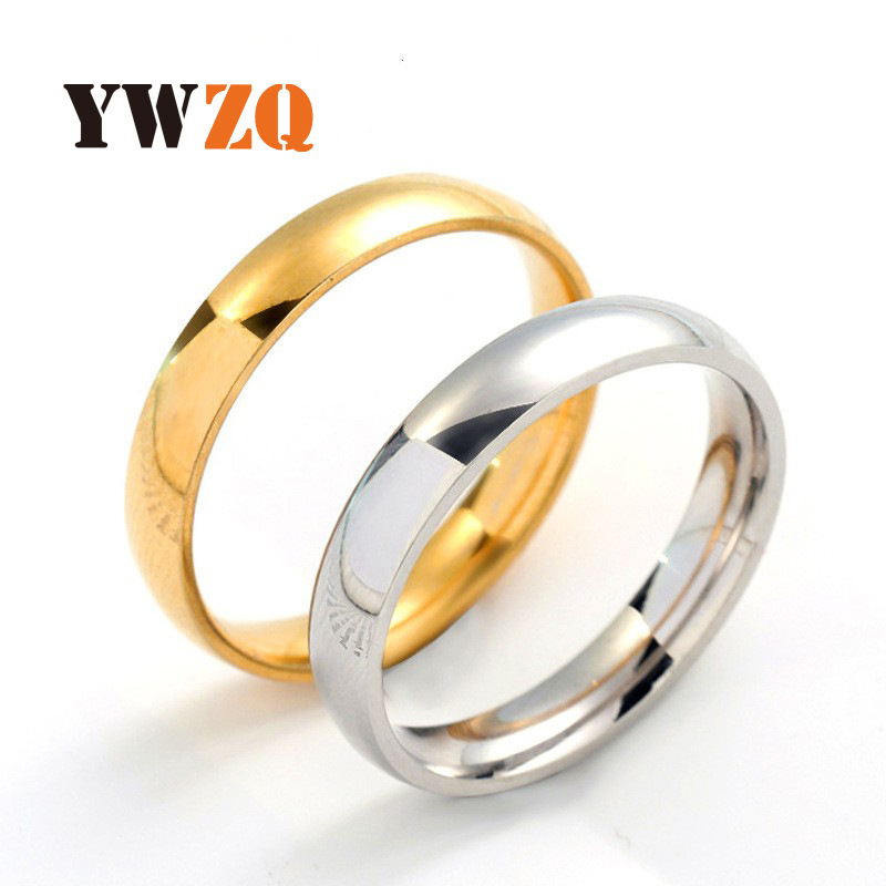 cross-border accessories titanium steel ring 4mm arc glossy couple stainless steel fine beauty ring jewelry female manufacturer