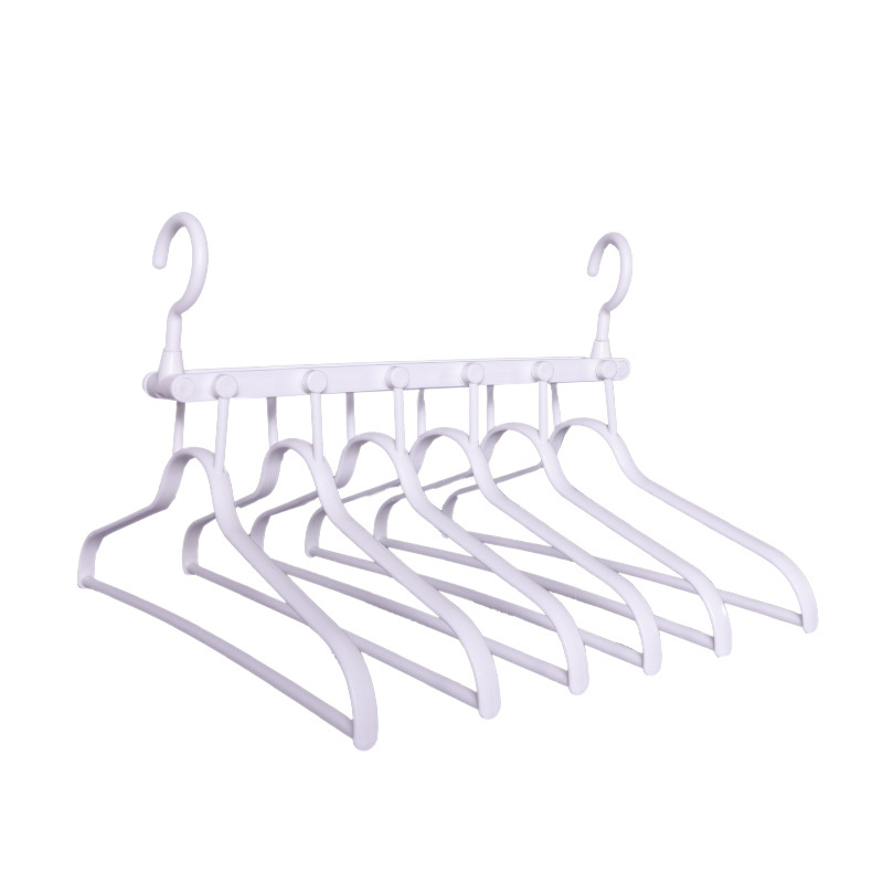 Multifunctional Clothes Hanger Household Wardrobe Storage Hanger Non-Marking Hanger Clothes Hook Dormitory Students Folding Cloth Rack