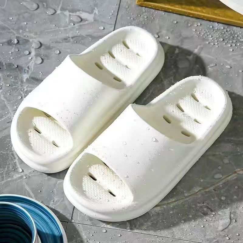 Bathroom Slippers for Women Summer Household Couple Bathroom Indoor Bath Non-Slip Leaking Slippers Soft Bottom Slippers for Men