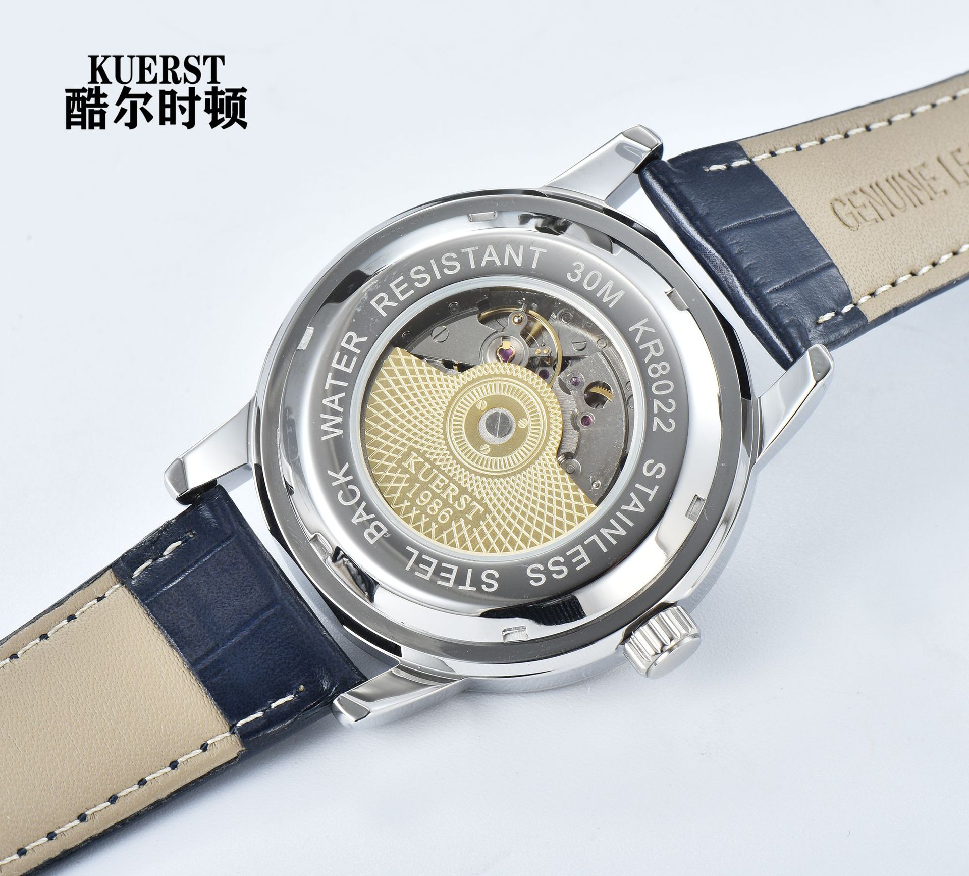 瑞士注册品牌kuerst酷尔时顿网红星空蓝自动机械手表男 防水 代发