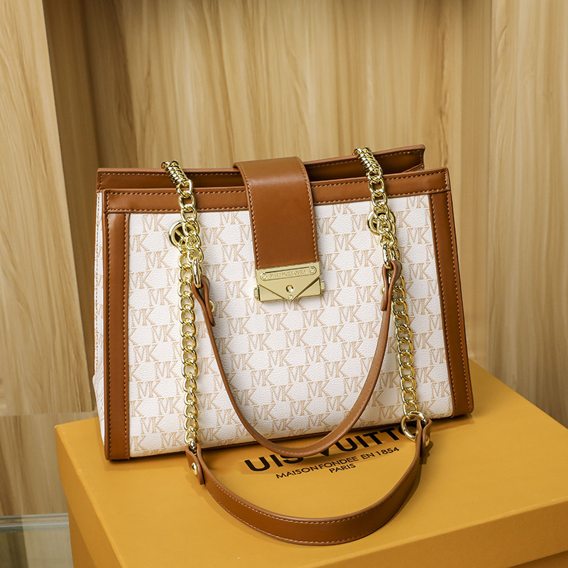 香港代购小mk正品真皮女包老花圆饼包苹果小圆包包单肩斜跨手提