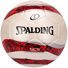 斯伯丁SPALDING 5号足球成人儿童比赛训练64-936Y白/红 PU