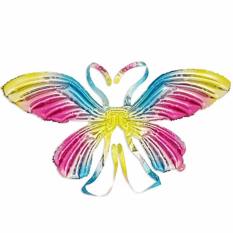 New Butterfly Balloon Internet Celebrity Stall Wings Balloon Children's Toy Wedding Birthday Decoration Scene Layout Balloon