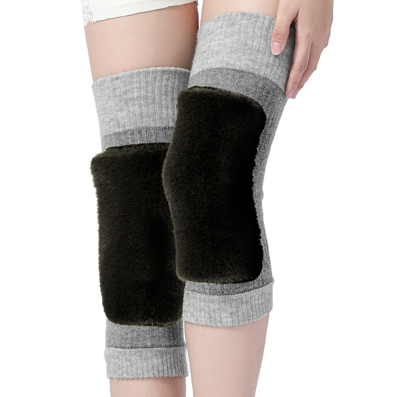 Autumn and Winter Wool Kneecap Warm Kneecap Kneecap Heating Thickened Large Size Loose Old Cold Leg Elderly Cold-Proof Leggings