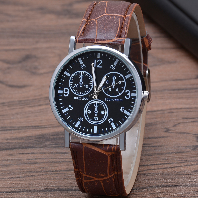 Hot Gift Quartz Men's Watch Men's Quartz Watch Blue Light Glass Belt Watch Men's Watch Wholesale