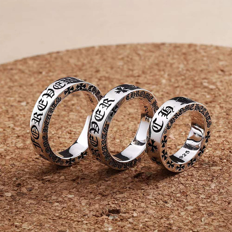 s925纯银克罗伈永恒之心戒指forever永恒真爱镀22k金镶钻情侣对戒