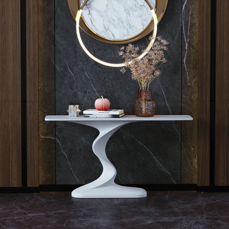 轻奢玄关台客厅走廊玄关柜设计师玄关桌子极简端景台门厅装饰柜